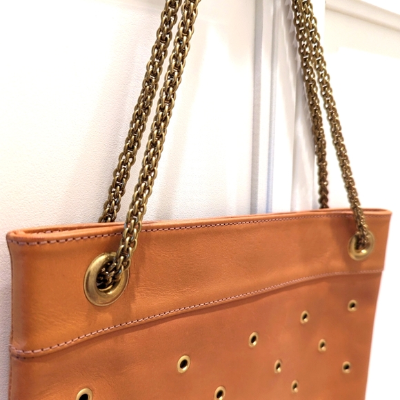 Clare V Delphine shoulder bag Cuoio leather grommets dust bag - Picture 8 of 12